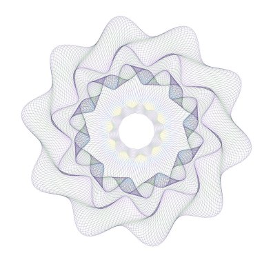 Filigran, Guilloche Rosetta, sertifika için arkaplan tasarımı, 