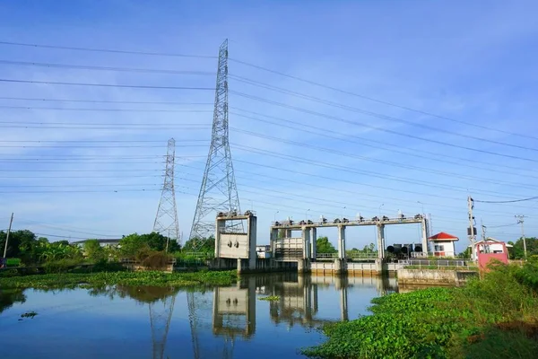 Public Dam Country Chachoengsao Thailand — Stock Photo, Image