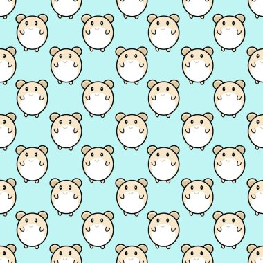 sevimli fare çizgi film Dikişsiz desen illüstrasyon arka plan sanat