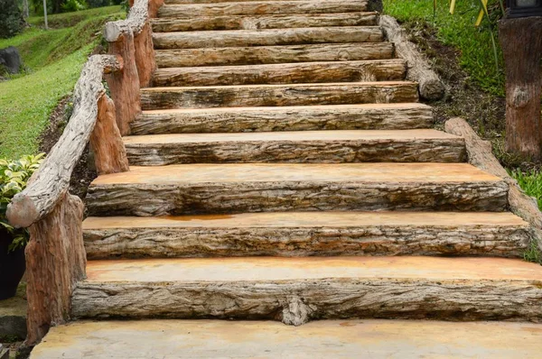 Merdiven Içinde Doğa Garden Ülke Chiang Mai Tayland — Stok fotoğraf