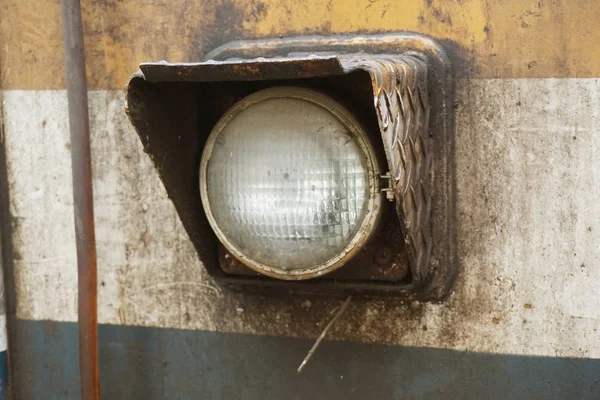 Close Old Headlight Car — Stock Photo, Image