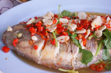 Limon - balığı balık haşlanmış baharatlı Tayland Gıda