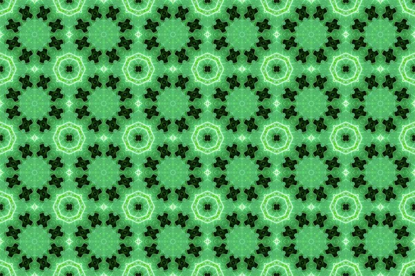 Kunst Groene Kleur Naadloze Abstracte Patroon Afbeelding Achtergrond — Stockfoto