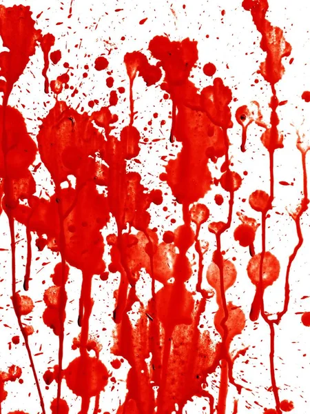 Rosso Sangue Sfondo Bianco — Foto Stock