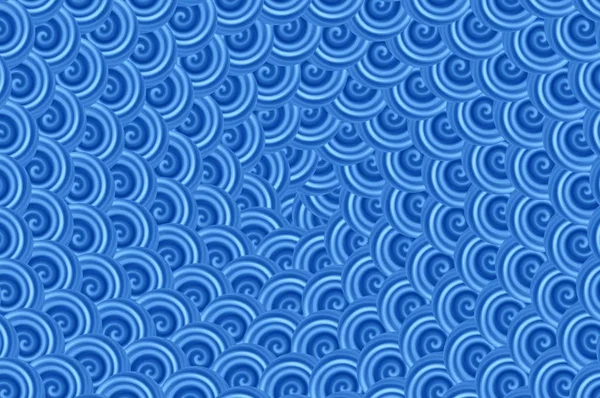 Blue Color Spiral Abstract Pattern Illustration Background — Stock Photo, Image