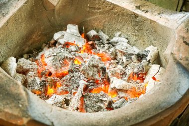 Sıcak kömür ocağı kapatın