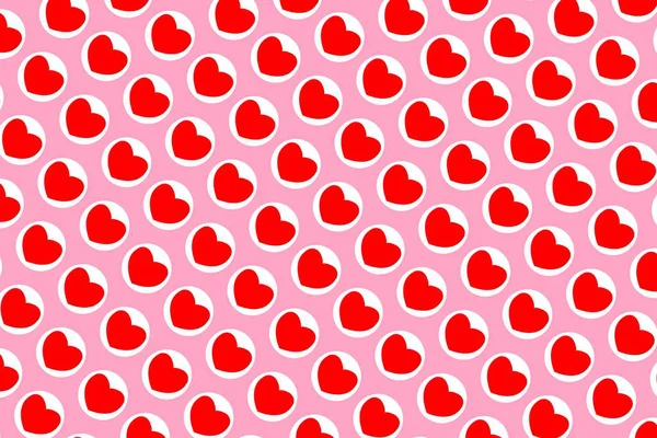 Arte Rosso Cuore Modello Illustrazione Sfondo — Foto Stock