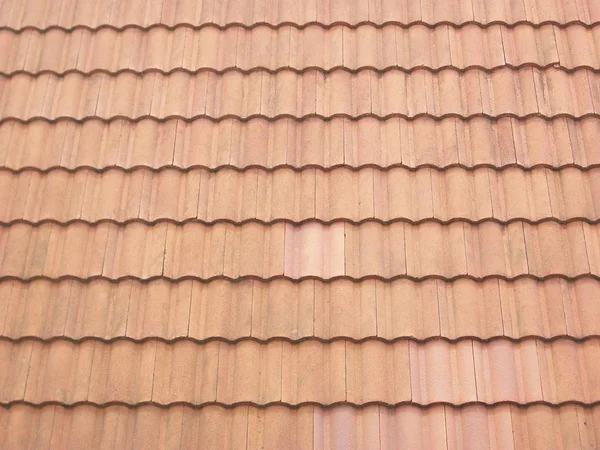 Closeup Brown Clay Roof Tiles — Stock Photo, Image