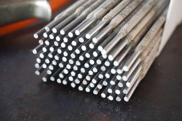 Close up Welding electrodes wire