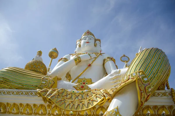 Красива Велика Біла Статуя Брахми — стокове фото