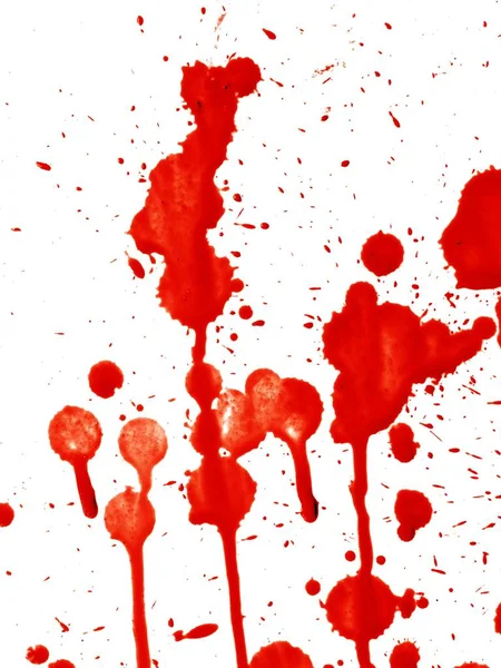 Rotes Blut Auf Weißem Hintergrund — Stockfoto