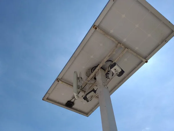 Fermer Panneau Solaire Avec Une Batterie Incluse — Photo