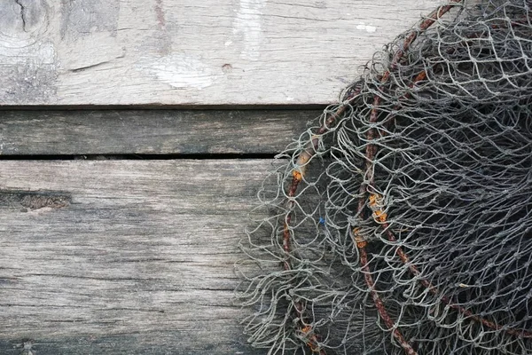 Close Agriculture Net Wooden Floor — Stock Photo, Image