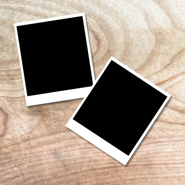 Photo Card Wood Table — Stock Photo, Image