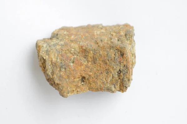 Brauner Stein Isoliert Auf Weißem Hintergrund — Stockfoto