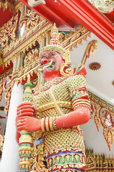 Estatua Gigante Roja Tailandia Pública — Foto de Stock