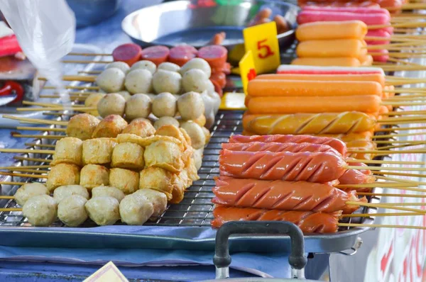 Almôndega Comida Rua Tailândia — Fotografia de Stock