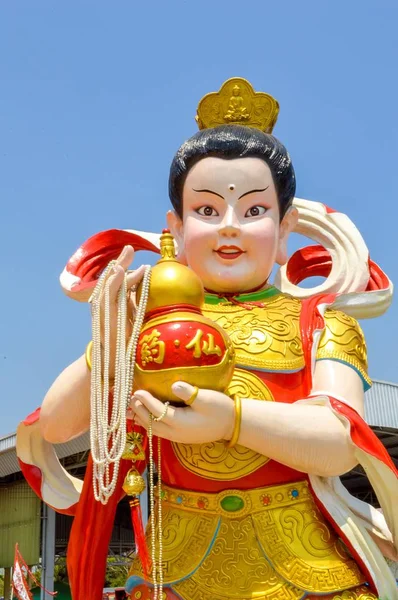 Kinesiska Statyer Offentligt Tempel Thailand — Stockfoto