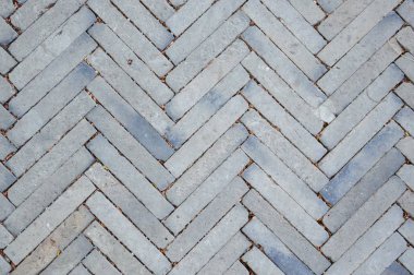 Bahçedeki eski tuğla döşeme dokusunu kapat.