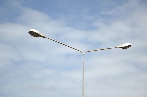 Close Electric Street Lamp Street — Stock Photo, Image