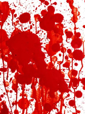 Beyaz arkaplanda kırmızı kan