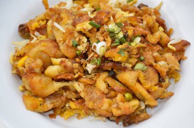 Gevrek kızarmış midye krep , Kabuk sebze veya Hoi Tod ile kızarmış