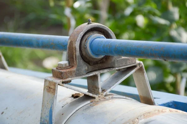 Stänga Gamla Järnleder Industriområdet — Stockfoto