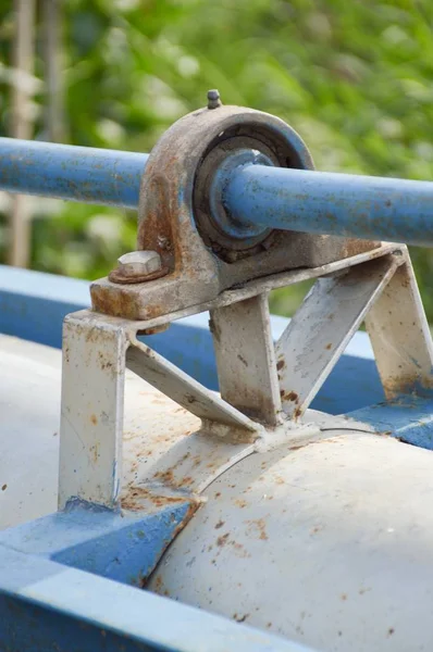 Stänga Gamla Järnleder Industriområdet — Stockfoto