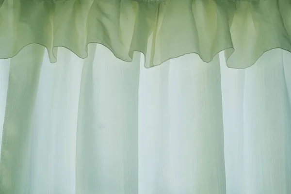 Green Curtain Drapery Background — Stock Photo, Image