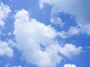 Mavi gökyüzü ve beyaz bulut