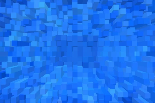 Arte Azul Bloque Abstracto Patrón Ilustración Fondo — Foto de Stock