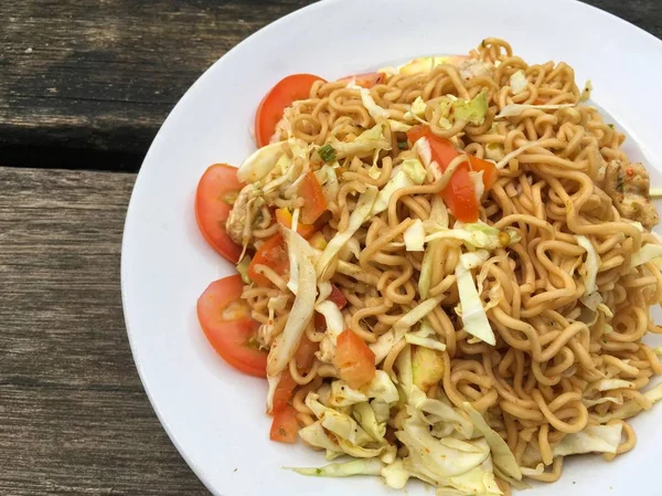 Spicy Dry Noodle Salad Thailand Style Food — Stock Photo, Image