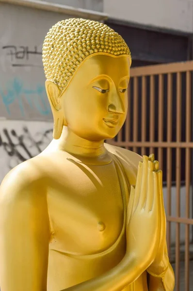 Patung Buddha Emas Kuil Umum Thailand — Stok Foto