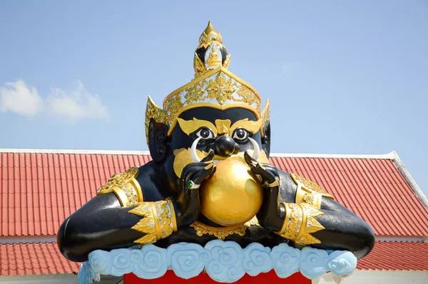 Chachoengsao Thailand Dezembro 2015 Estátua Rahu Templo Tailândia Wat Saman — Fotografia de Stock