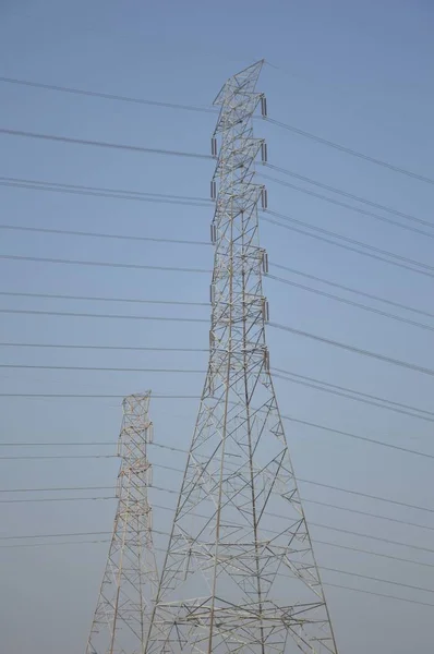 Elektrisk Pylon Landet Thailand — Stockfoto