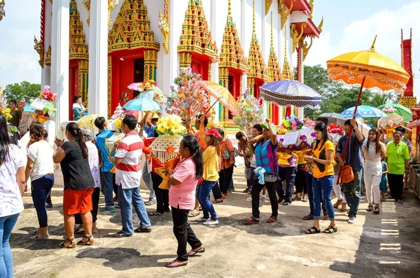 Chachoengsao Thaïlande Novembre 2015 Une Cérémonie Bouddhiste Traditionnelle Kathin Est — Photo