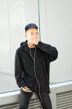 Bangkok Tayland 'daki genç adamı kapatın.