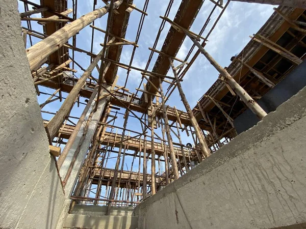 Edifício Canteiro Obras Cidade Tailândia — Fotografia de Stock