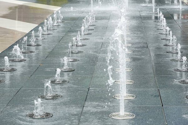 close up fountain in nature garden