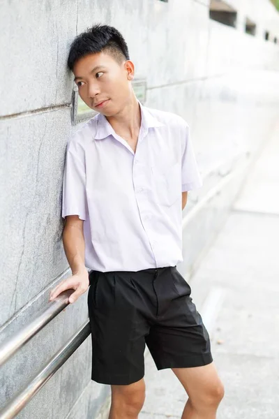 Närbild Söt Thai Student Uniform — Stockfoto