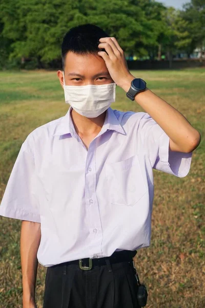 Närbild Thai Student Uniform — Stockfoto