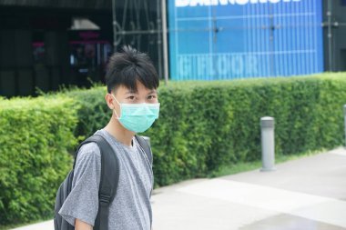 Bangkok Tayland 'daki genç adamı kapatın.