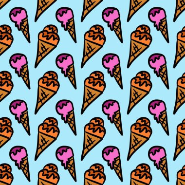 Dondurmanın mavi renkteki kusursuz desenli arkaplanı