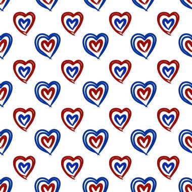 Renkli kalbin kusursuz desenli arka planı