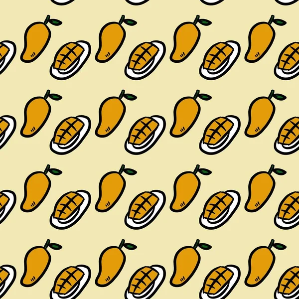 Płynny Wzór Tła Owoców Mango — Zdjęcie stockowe