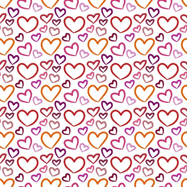Arte Corazón Color Patrón Ilustración Fondo —  Fotos de Stock