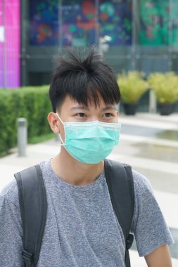 Bangkok Tayland 'daki genç adamı kapatın.