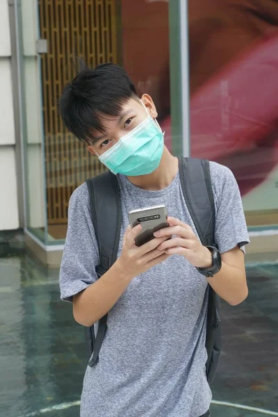 Közeli Fiatal Férfi Bangkokban Thaiföld — Stock Fotó