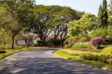 Doğa bahçesindeki yolu kapatın.