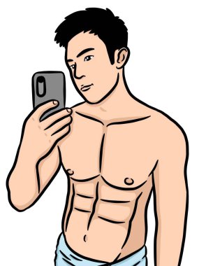 Beyaz arka planda çizgi film karakteri